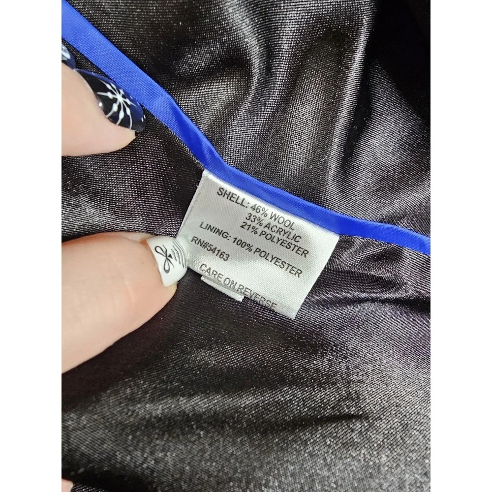 Calvin Klein Women's Wool Blend Textured Peacoat Belted‎ Gray Size 1X